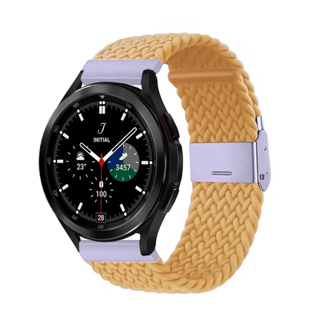 Braided nylon bandje - Geel - Samsung Galaxy Watch 4 Classic - 42mm / 46mm