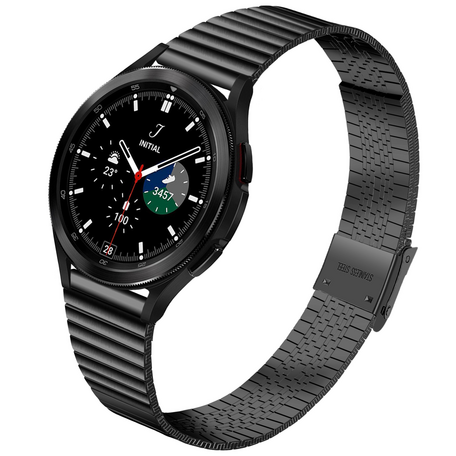 Stalen RVS bandje - Zwart - Samsung Galaxy Watch 4 Classic - 42mm & 46mm