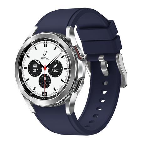 Samsung Galaxy Watch 4 Classic - 42mm & 46mm - Siliconen sportband - Donkerblauw