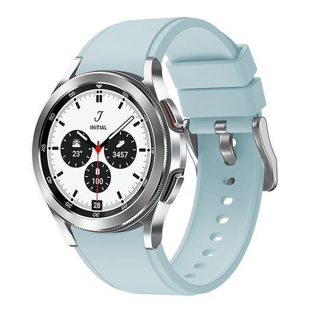 Samsung Galaxy Watch 4 Classic - 42mm & 46mm - Siliconen sportband - Lichtblauw