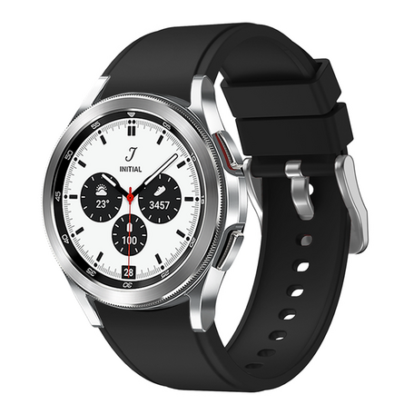 Samsung Galaxy Watch 4 Classic - 42mm & 46mm - Siliconen sportband - Zwart