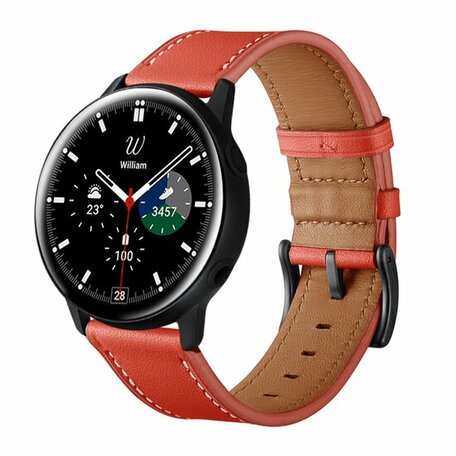 lederen bandje - Rood - Samsung Galaxy Watch 4 Classic - 42mm & 46mm