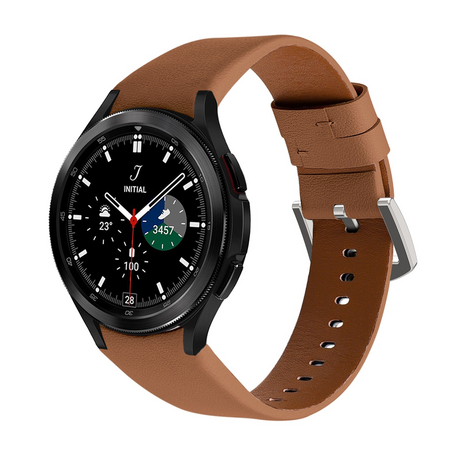 leren bandje - Bruin - Samsung Galaxy Watch 4 Classic - 42mm & 46mm