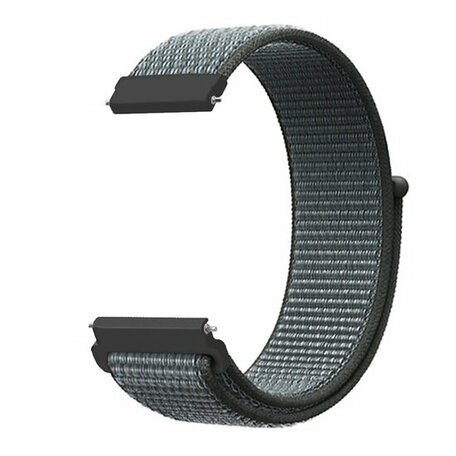 Sport Loop nylon bandje - Donkergrijs / blauw gemêleerd - Samsung Galaxy Watch 4 Classic - 42mm / 46mm