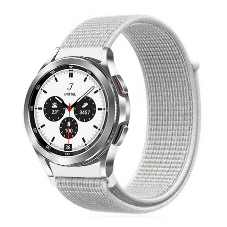 Sport Loop nylon bandje - Wit - Samsung Galaxy Watch 4 Classic - 42mm / 46mm
