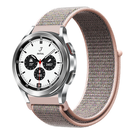 Sport Loop nylon bandje - Zand roze - Samsung Galaxy Watch 4 Classic - 42mm / 46mm
