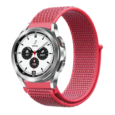 Sport Loop nylon bandje - Donkerroze - Samsung Galaxy Watch 4 Classic - 42mm / 46mm