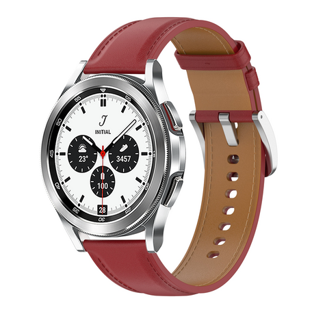 Luxe leren bandje - Bordeaux - Samsung Galaxy Watch 4 Classic - 42mm / 46mm