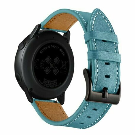 lederen bandje - Blauw - Samsung Galaxy Watch 3 - 45mm