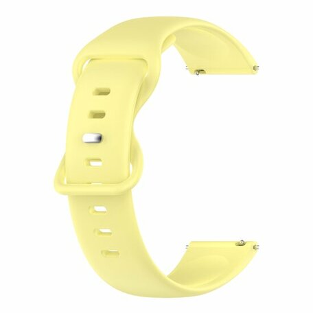 Solid color sportband - Geel - Samsung Galaxy Watch 3 - 41mm