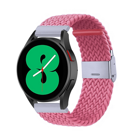 Braided nylon bandje - Roze - Samsung Galaxy Watch Active 2