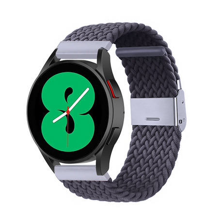 Braided nylon bandje - Donkergrijs - Samsung Galaxy Watch Active 2