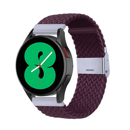 Braided nylon bandje - Donkerpaars - Samsung Galaxy Watch Active 2