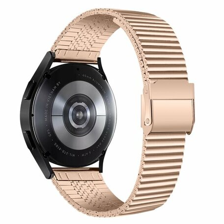 Stalen RVS bandje - Champagne goud - Samsung Galaxy Watch Active 2