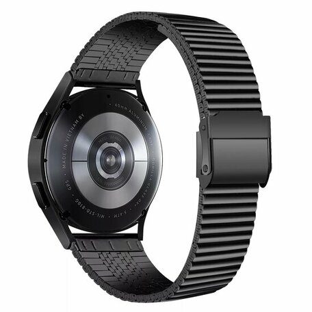 Stalen RVS bandje - Zwart - Samsung Galaxy Watch Active 2