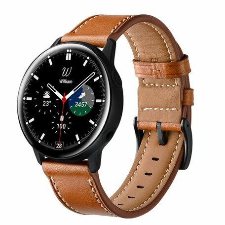 lederen bandje - Bruin - Samsung Galaxy Watch Active 2