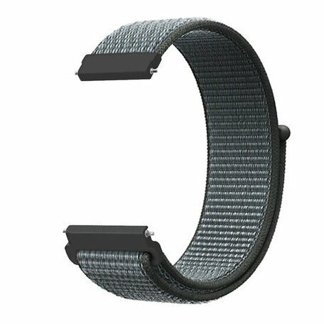 Sport Loop nylon bandje - Donkergrijs / blauw gemêleerd - Samsung Galaxy Watch Active 2