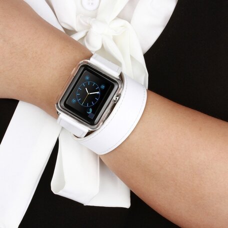 Kakapi Double Strap bandje - Wit - Geschikt voor Apple Watch 42mm / 44mm / 45mm / 49mm