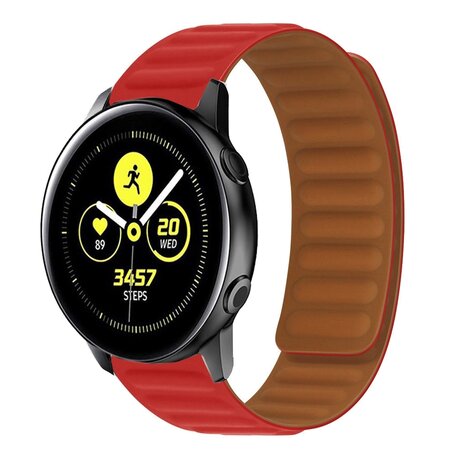 Siliconen Loop bandje - Rood - Samsung Galaxy Watch Active 2