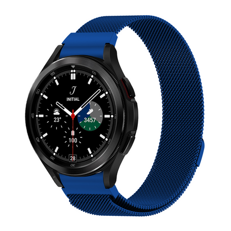 Samsung Galaxy Watch 4 Classic - 42mm / 46mm - Milanese bandje (ronde connector) - Donkerblauw