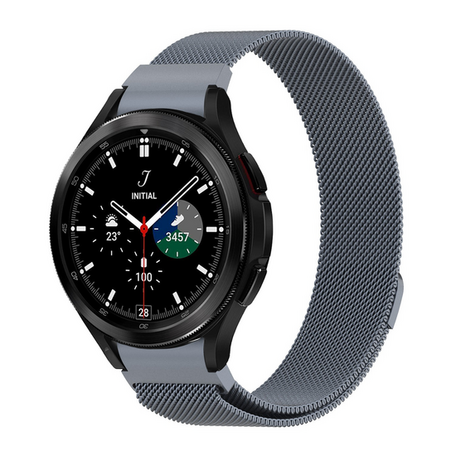 Samsung Galaxy Watch 4 Classic - 42mm / 46mm - Milanese bandje (ronde connector) - Space Grey