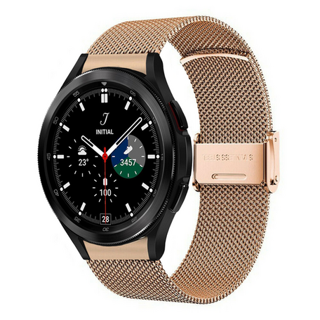 Samsung Galaxy Watch 4 Classic - 42mm & 46mm - Milanese bandje met klemsluiting - Champagne goud