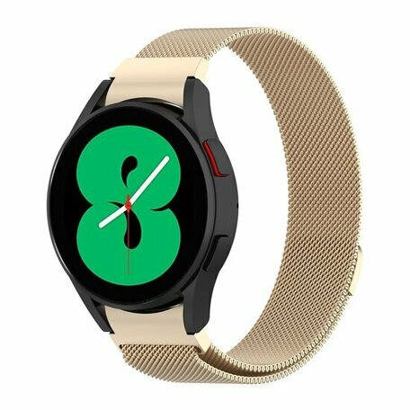 Samsung Galaxy Watch 4 - 40mm / 44mm - Milanese bandje (ronde connector) - Vintage goud