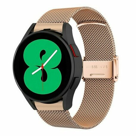 Samsung Galaxy Watch 4 - 40mm / 44mm - Milanese bandje met klemsluiting - Champagne goud