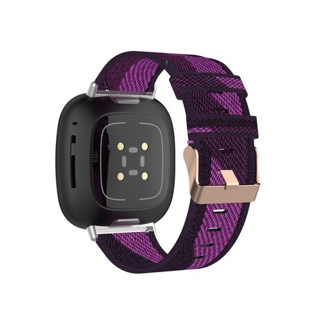 Fitbit Versa 3 & Sense 1 - Canvas bandje - Paars