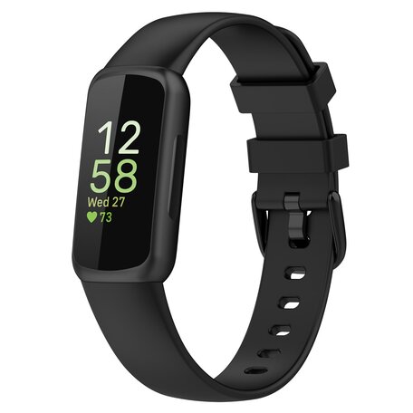 Fitbit Inspire 3 - Sportbandje met gesp - Maat: Small - Zwart