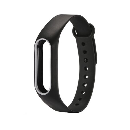 Xiaomi Mi band 2 DUO COLOR bandje voor CA0600B - Zwart/Wit