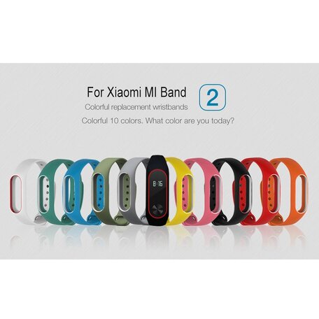 Xiaomi Mi band 2 DUO COLOR bandje voor CA0600B - Zwart/Wit