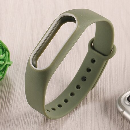 Xiaomi Mi band 2 DUO COLOR bandje voor CA0600B - Army green