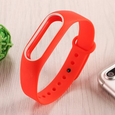 Xiaomi Mi band 2 DUO COLOR bandje voor CA0600B - Rood