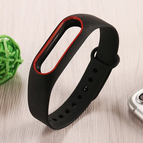 Xiaomi Mi band 2 DUO COLOR bandje voor CA0600B - Zwart