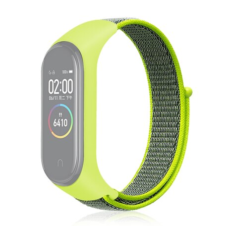 Nylon Geweven Bandje Xiaomi Mi Band 3 / 4 / 5 / 6 / 7 - Groen