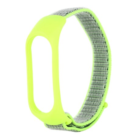 Nylon Geweven Bandje Xiaomi Mi Band 3 / 4 / 5 / 6 / 7 - Groen