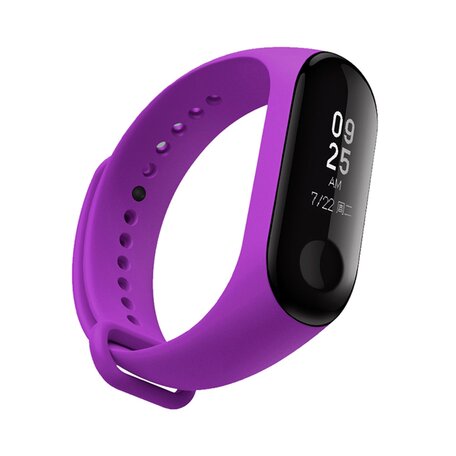 Xiaomi Mi band 3 / 4 / 5 / 6 / 7 bandje OneColor - Paars