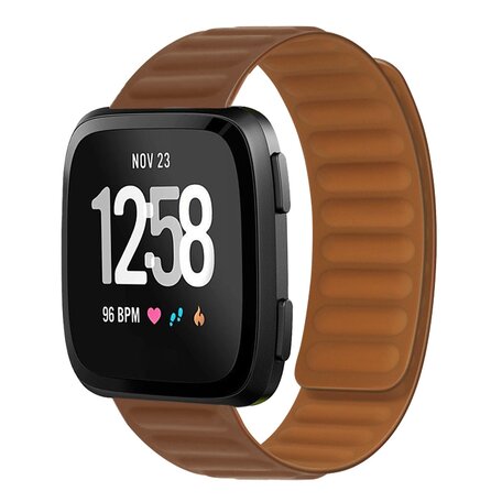 Fitbit Versa 3/4 & Sense 1/2 - Siliconen Loop bandje - Bruin