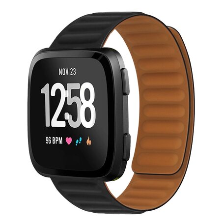 Fitbit Versa 3/4 & Sense 1/2 - Siliconen Loop bandje - Zwart