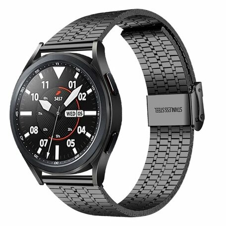 Stalen bandje - Zwart - Samsung Galaxy Watch 3 - 45mm