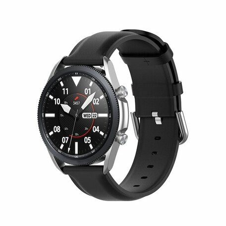 Classic leren bandje - Zwart - Samsung Galaxy Watch Active 2