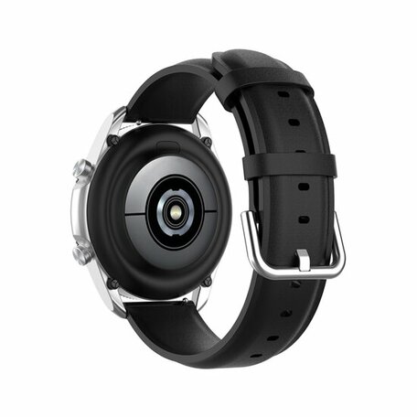 Classic leren bandje - Zwart - Samsung Galaxy Watch Active 2