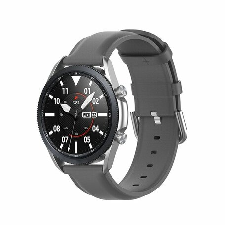 Classic leren bandje - Grijs - Samsung Galaxy Watch 5 Pro - 45mm