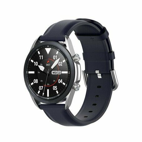 Classic leren bandje - Donkerblauw - Samsung Galaxy Watch - 42mm