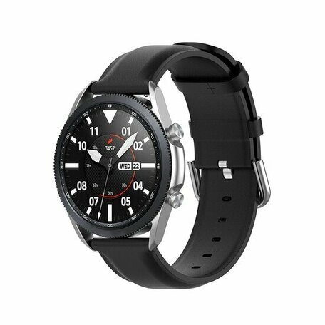 Classic leren bandje - Zwart - Samsung Galaxy Watch - 42mm