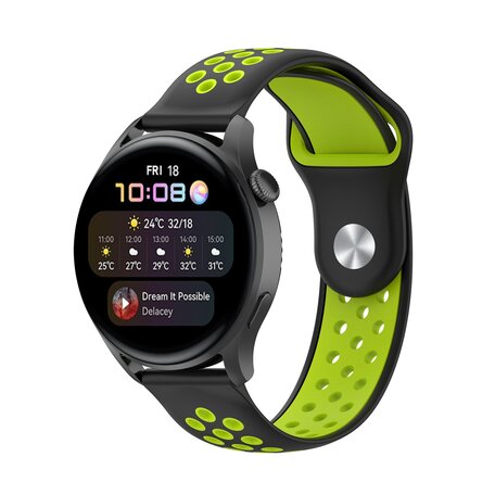 Sport Edition - Zwart + groen - Samsung Galaxy Watch 3 - 45mm