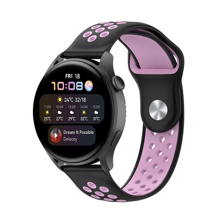 Sport Edition - Zwart + roze - Samsung Galaxy Watch 3 - 45mm