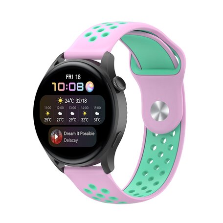 Sport Edition - Roze + groen - Samsung Galaxy Watch 3 - 45mm