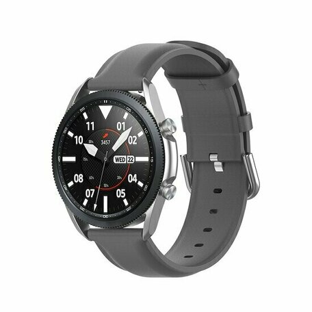 Garmin Vivoactive 4 / 4L - Classic leren bandje - Grijs - leather